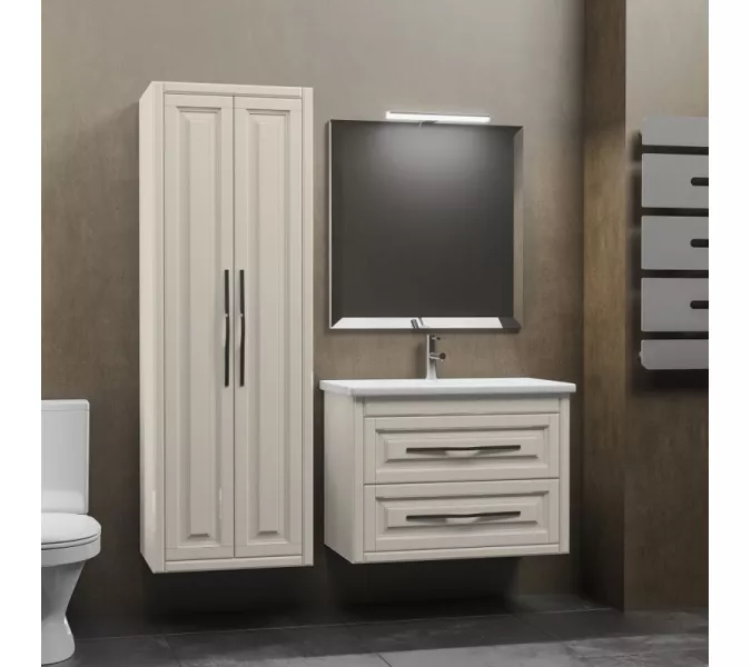 Шкаф пенал Smile Касабланка 50 подвесной, бежевый, изображение 3