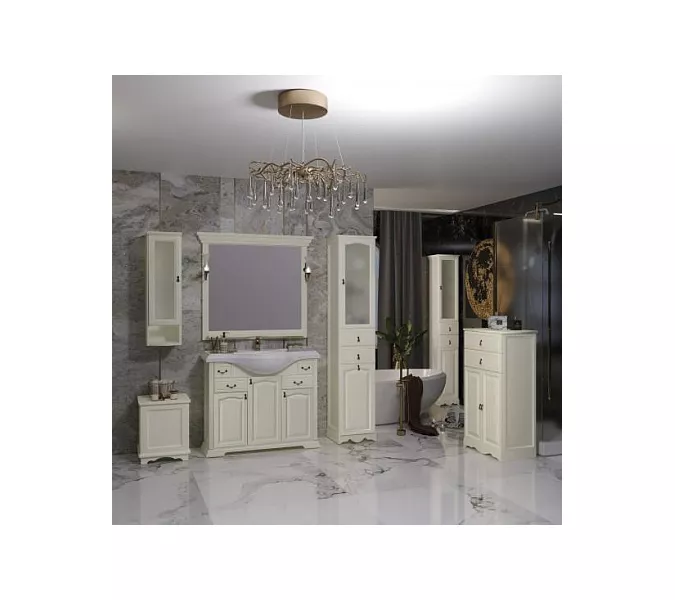 Пенал OPADIRIS Риспекто-40 левый/правый С БЕЛЬЕВОЙ КОРЗИНОЙ, слоновая кость, Выбрать цвет: Слоновая кость, Ориентация: Левая, изображение 7