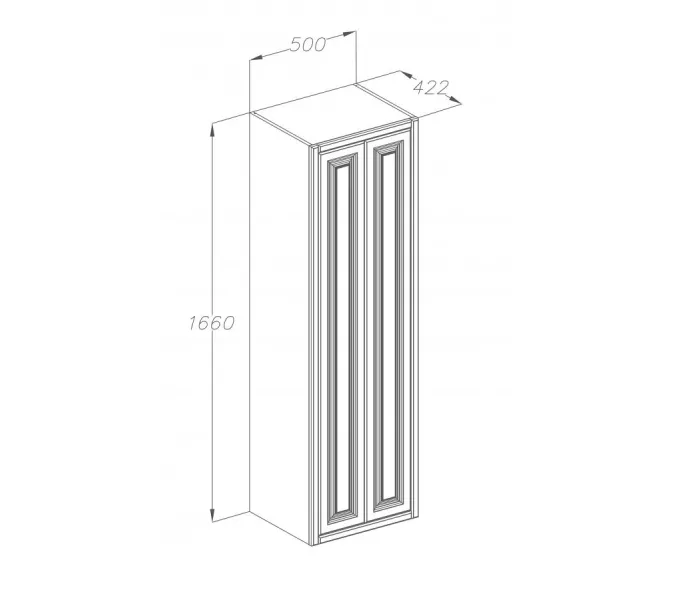 Шкаф пенал Smile Касабланка 50 подвесной, бежевый, изображение 5