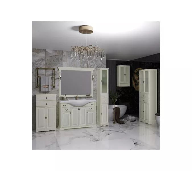 Тумба напольная с раковиной  OPADIRIS Риспекто  слоновая кость, Выбрать цвет: Слоновая кость, Выбрать размер: 120, изображение 7