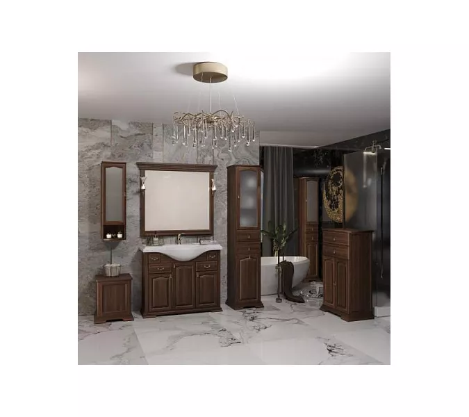 Тумба напольная с раковиной Opadiris Риспекто , цвет орех антикварный, Выбрать цвет: Орех антикварный, Выбрать размер: 105, изображение 7