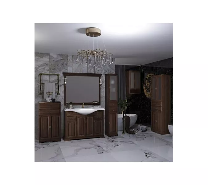 Тумба напольная с раковиной Opadiris Риспекто , цвет орех антикварный, Выбрать цвет: Орех антикварный, Выбрать размер: 120, изображение 8