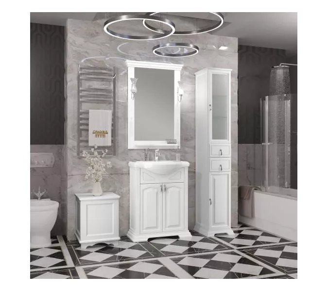 Зеркало Opadiris Риспекто , цвет белый матовый, с выключателем, Выбрать цвет: Белый матовый, Выбрать размер: 65, изображение 5