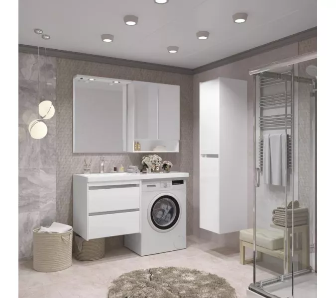 Тумба Opadiris Фреш 56, цвет белый/белый, (под умывальник Эстет Даллас 120 левая/правая), изображение 4