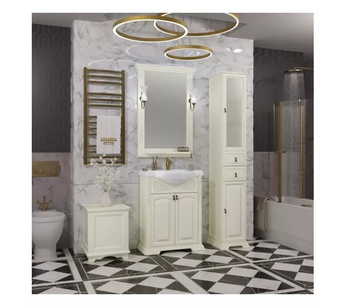 Зеркало Opadiris Риспекто , цвет слоновая кость, с выключателем, Выбрать цвет: Слоновая кость, Выбрать размер: 65, изображение 5