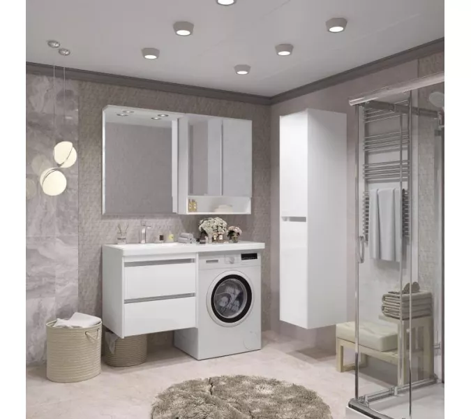 Зеркальный шкаф Opadiris Фреш 61, цвет белый, изображение 4