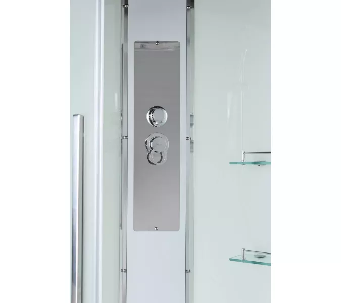 Душевая кабина AvaCan EM5080/5090/5010 матовое стекло, высокий поддон, Цвет стекла: матовое, Цвет профиля: Хром, Выбрать размер: 80х80, Внешний вид: без гидромассажа, Наличие крыши: есть, изображение 10