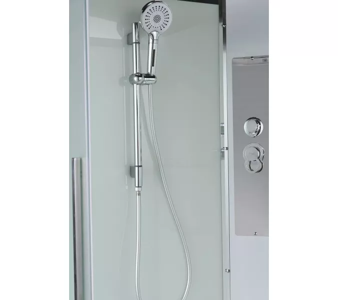 Душевая кабина AvaCan EM5080/5090/5010 матовое стекло, высокий поддон, Цвет стекла: матовое, Цвет профиля: Хром, Выбрать размер: 80х80, Внешний вид: без гидромассажа, Наличие крыши: есть, изображение 5