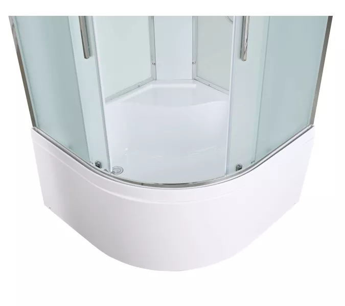 Душевая кабина AvaCan EM5080/5090/5010 матовое стекло, высокий поддон, Цвет стекла: матовое, Цвет профиля: Хром, Выбрать размер: 80х80, Внешний вид: без гидромассажа, Наличие крыши: есть, изображение 14