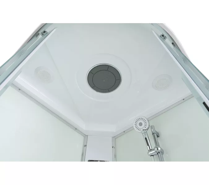 Душевая кабина AvaCan EM5080/5090/5010 матовое стекло, высокий поддон, Цвет стекла: матовое, Цвет профиля: Хром, Выбрать размер: 80х80, Внешний вид: без гидромассажа, Наличие крыши: есть, изображение 12