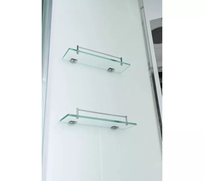 Душевая кабина AvaCan EM5080/5090/5010 матовое стекло, высокий поддон, Цвет стекла: матовое, Цвет профиля: Хром, Выбрать размер: 80х80, Внешний вид: без гидромассажа, Наличие крыши: есть, изображение 11