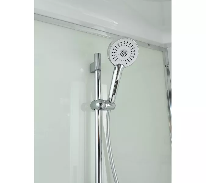 Душевая кабина AvaCan EM5080/5090/5010 матовое стекло, высокий поддон, Цвет стекла: матовое, Цвет профиля: Хром, Выбрать размер: 80х80, Внешний вид: без гидромассажа, Наличие крыши: есть, изображение 6