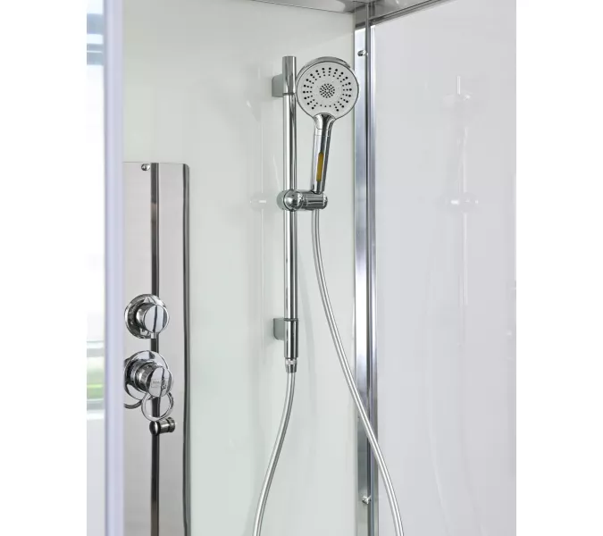 Душевая кабина AvaCan V2080/2090/2010 прозрачное/низкий, Цвет стекла: прозрачное, Цвет профиля: Хром, Выбрать размер: 80х80, Внешний вид: без гидромассажа, Наличие крыши: нет, изображение 10