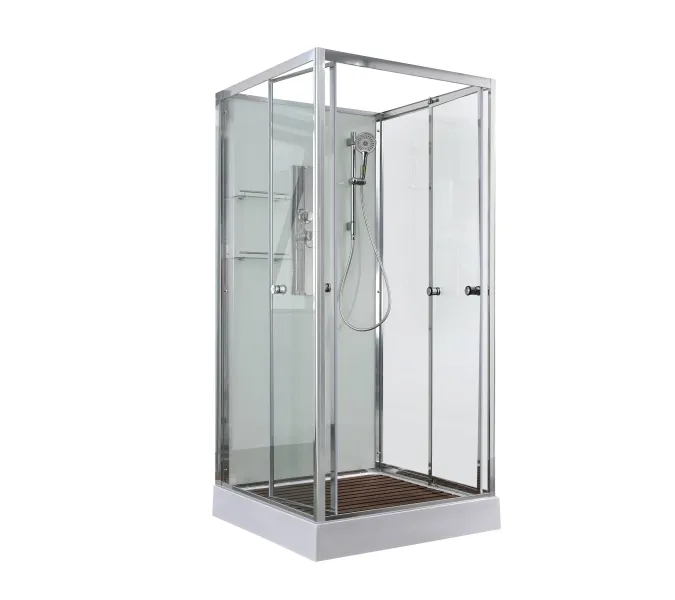 Душевая кабина AvaCan V2080/2090/2010 прозрачное/низкий, Цвет стекла: прозрачное, Цвет профиля: Хром, Выбрать размер: 80х80, Внешний вид: без гидромассажа, Наличие крыши: нет