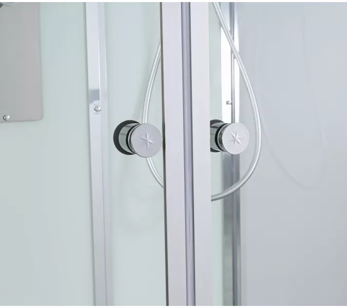 Душевая кабина AvaCan V2080/2090/2010 прозрачное/низкий, Цвет стекла: прозрачное, Цвет профиля: Хром, Выбрать размер: 80х80, Внешний вид: без гидромассажа, Наличие крыши: нет, изображение 12