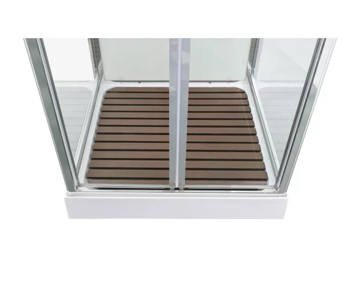 Душевая кабина AvaCan V2080/2090/2010 прозрачное/низкий, Цвет стекла: прозрачное, Цвет профиля: Хром, Выбрать размер: 80х80, Внешний вид: без гидромассажа, Наличие крыши: нет, изображение 5