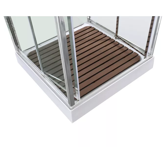 Душевая кабина AvaCan V2080/2090/2010 прозрачное/низкий, Цвет стекла: прозрачное, Цвет профиля: Хром, Выбрать размер: 80х80, Внешний вид: без гидромассажа, Наличие крыши: нет, изображение 7