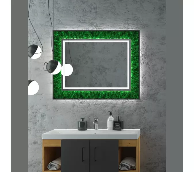 Зеркало ACWEN "Forest Led" 100х80 с бесконтактным сенсором