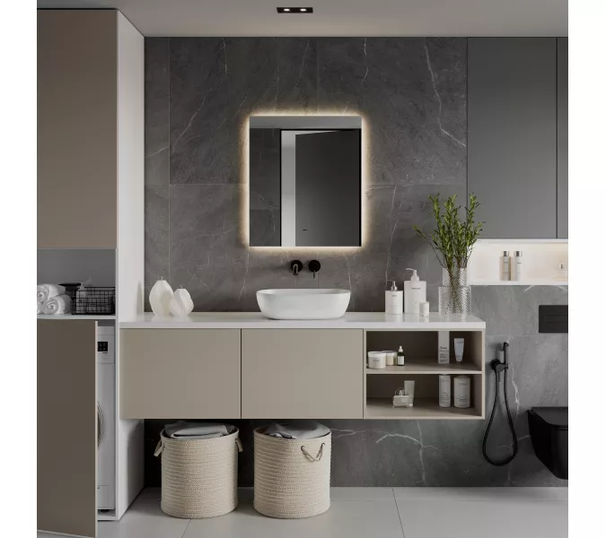 Зеркало ACWEN "Trezhe Led" с бесконтактным сенсором, Выбрать размер: 50x70