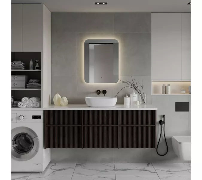 Зеркало ACWEN "Burzhe Led" с бесконтактным сенсором, Внешний вид: вертикальное, Выбрать размер: 50x70