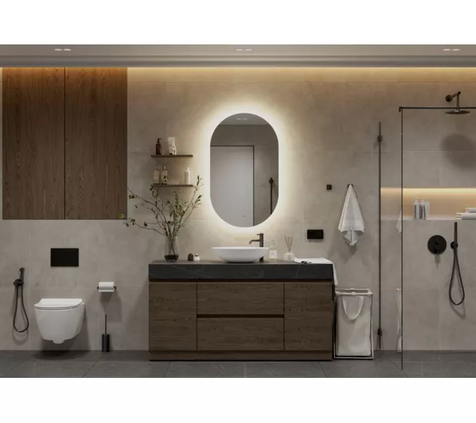 Зеркало ACWEN "Fleur Led"  с бесконтактным сенсором, Внешний вид: вертикальное, Выбрать размер: 600х1000, изображение 2