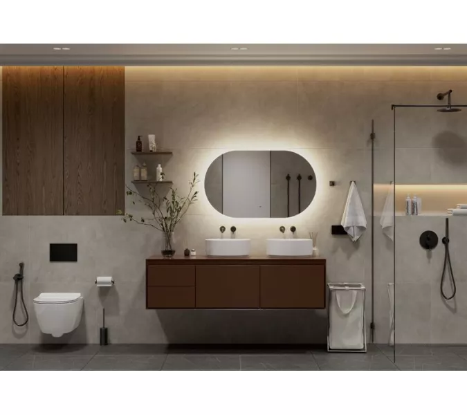 Зеркало ACWEN "Fleur Led" с бесконтактным сенсором, Внешний вид: горизонтальное, Выбрать размер: 1000х600, изображение 2