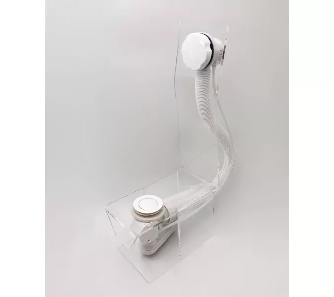 Слив перелив п/автомат Vega V55R 60см WHITE глянец эко, Выбрать цвет: Белый