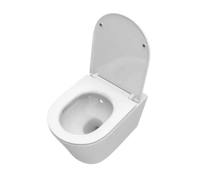 Унитаз подвесной безободковый с сиденьем и смывом TORNADO BelBagno TRE-TOR BB5180CH-TOR/SC, изображение 2