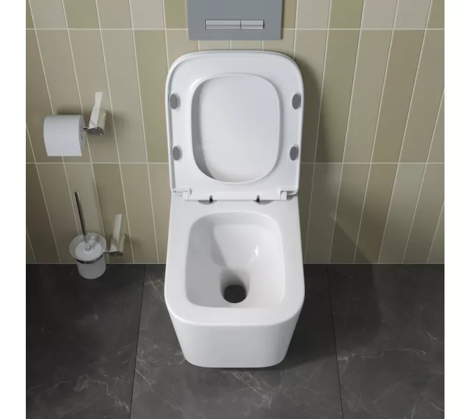 Унитаз подвесной безободковый с сиденьем и смывом TORNADO BelBagno DUE-TOR BB5171CH-TOR/SC, изображение 17