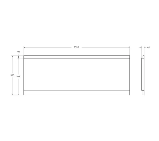 Передняя панель для акриловой ванны с комплектом крепежа для установки на каркасе CEZARES ECO-155-F-SCR-W37, изображение 2