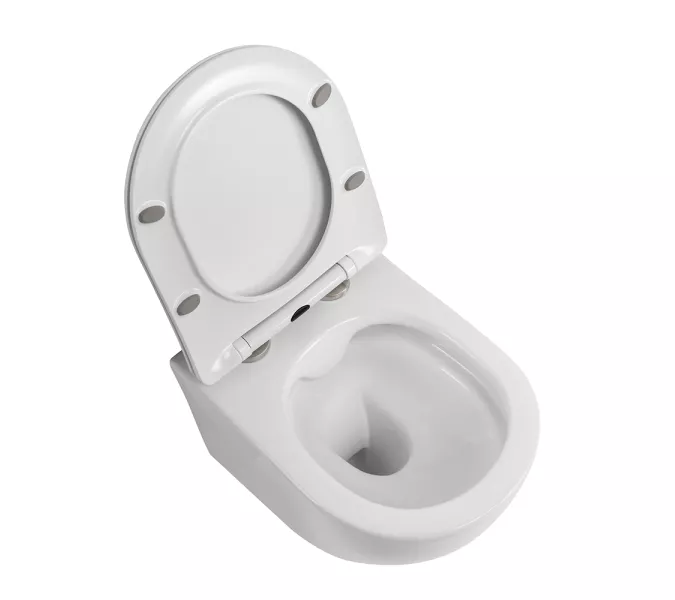 Унитаз подвесной безободковый с сиденьем BelBagno UNO 2.1 BB7006CHR/SC, изображение 3