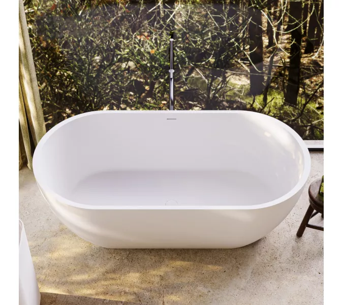 Ванна из искусственного камня Solid Surface CEZARES CZR-STYLUS-160-80-54-SSB, изображение 5