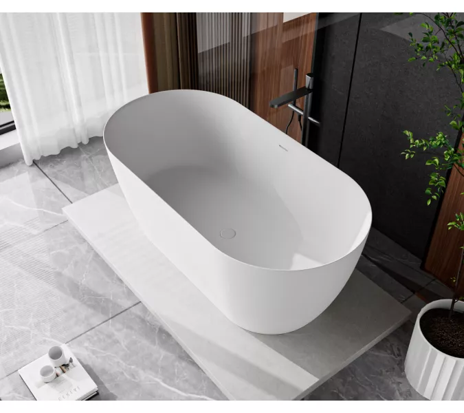 Ванна из искусственного камня Solid Surface CEZARES CZR-RELAX-SSB, Выбрать размер: 150х75, изображение 4