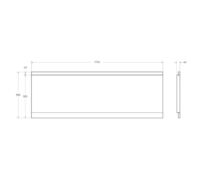 Передняя панель для акриловой ванны с комплектом крепежа для установки на каркасе CEZARES ECO-175-F-SCR-W37, изображение 2