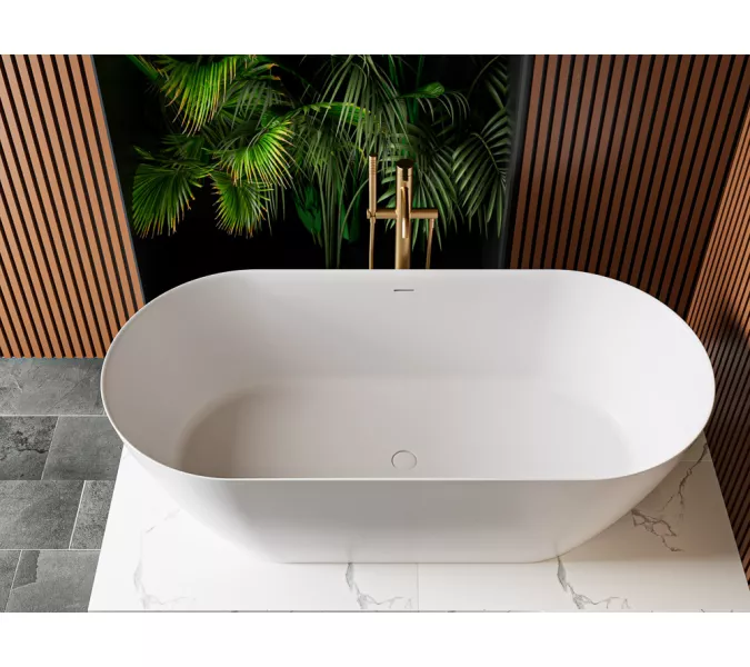 Ванна из искусственного камня Solid Surface CEZARES CZR-RELAX-SSB, Выбрать размер: 150х75, изображение 3