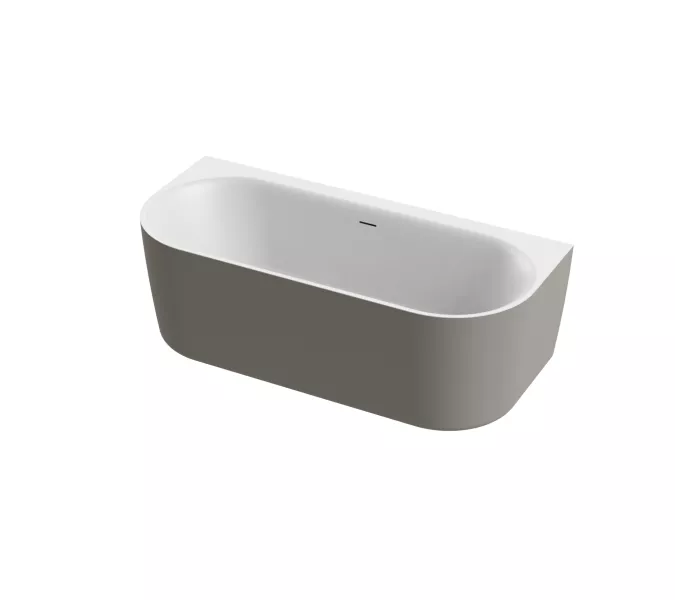 Акриловая ванна CEZARES METAURO-INT-Wall-180-80-60-G-W-MATT, Выбрать цвет: Серый матовый, Выбрать размер: 180х80