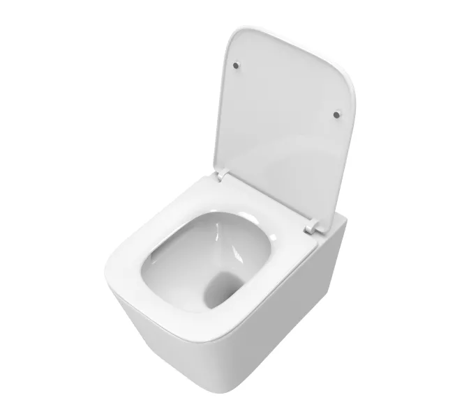 Унитаз подвесной безободковый с сиденьем и смывом TORNADO BelBagno DUE-TOR BB5171CH-TOR/SC, изображение 2