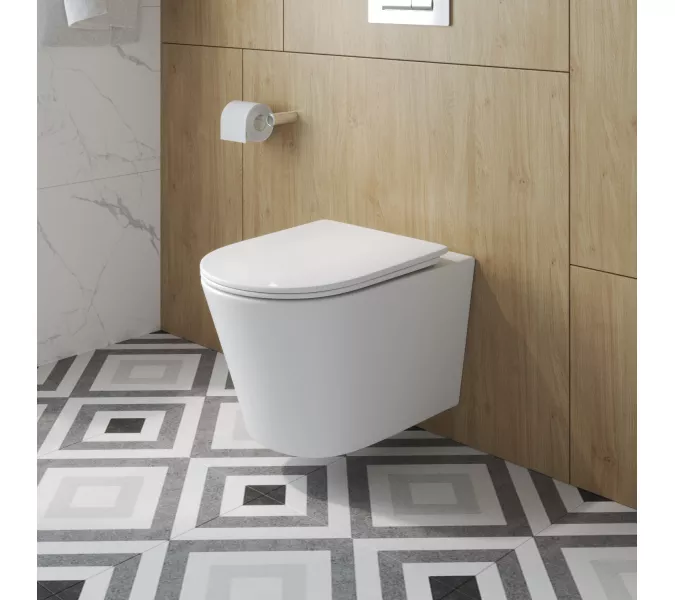 Унитаз подвесной безободковый с сиденьем и смывом TORNADO BelBagno TRE-TOR BB5180CH-TOR/SC, изображение 13