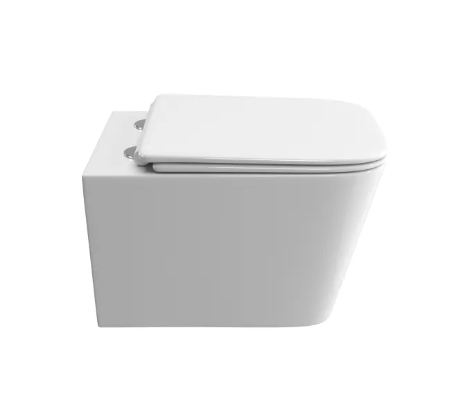 Унитаз подвесной безободковый с сиденьем и смывом TORNADO BelBagno DUE-TOR BB5171CH-TOR/SC, изображение 4