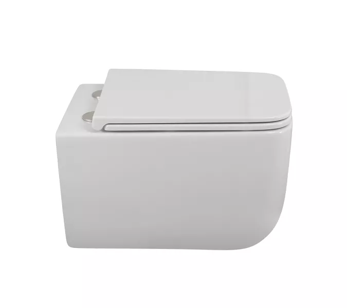 Унитаз подвесной безободковый с сиденьем BelBagno LUCE BB076CH-TOR/SC, изображение 4