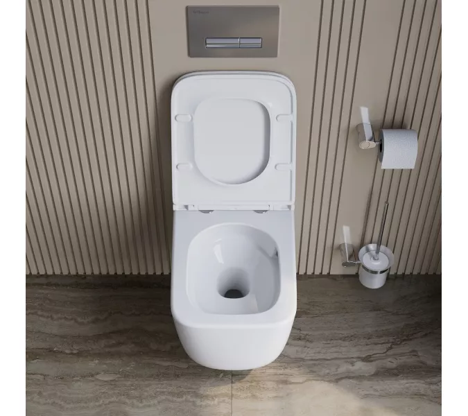 Унитаз подвесной безободковый с сиденьем BelBagno UNO 2.1 BB7006CHR/SC, изображение 15