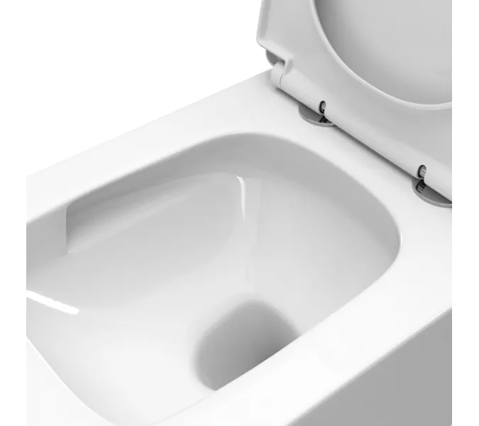 Унитаз подвесной безободковый с сиденьем и смывом TORNADO BelBagno DUE-TOR BB5171CH-TOR/SC, изображение 8