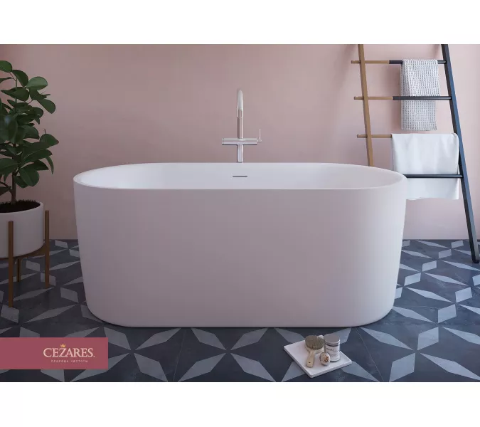 Акриловая ванна CEZARES METAURO-INT-Central-180-80-60-W-MATT, Выбрать цвет: Белый матовый, Выбрать размер: 180х80, изображение 2