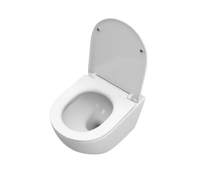 Унитаз подвесной безободковый с сиденьем и смывом TORNADO BelBagno UNO-TOR BB5177CH-TOR/SC, изображение 2