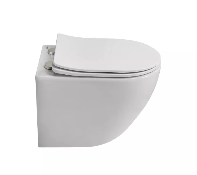 Унитаз подвесной безободковый с сиденьем BelBagno UNO 2.1 BB7006CHR/SC, изображение 4