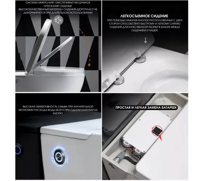 Унитаз Ceruttispa CT7269 DISGRAZIA Pulse приставной с функцией импульсного смыва, изображение 13