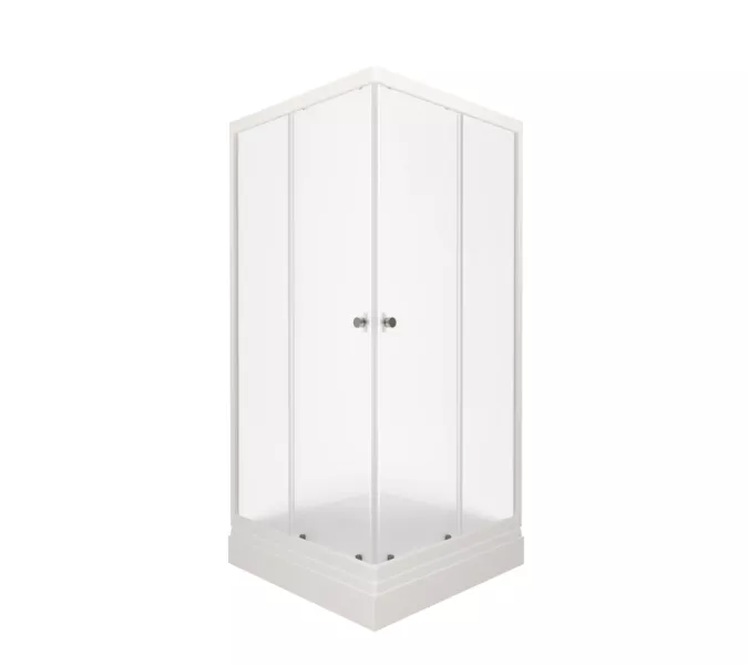 Душевое ограждение Triton ВЕЛЬВЕТ-К, А низкий поддон/матовое стекло, Цвет стекла: матовое, Цвет профиля: Белый, Тип поддона: Низкий, Выбрать размер: 80х80, изображение 7