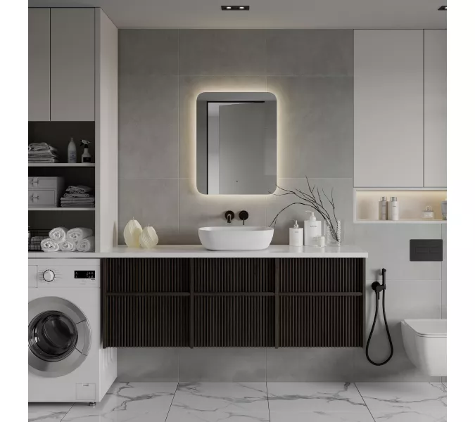 Зеркало ACWEN "Burzhe Led" 60х80 с бесконт.сенсором, холодная подсветка