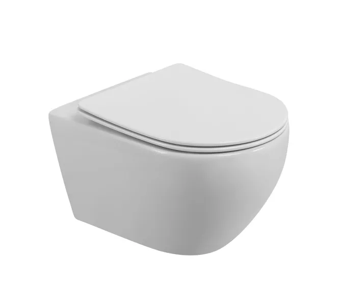 Унитаз подвесной Cezares безободковый с сиденьем и смывом TORNADO STREAM