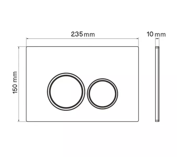 Кнопка для инсталляции ACWEN белая матовая, Выбрать цвет: Белый матовый, изображение 8
